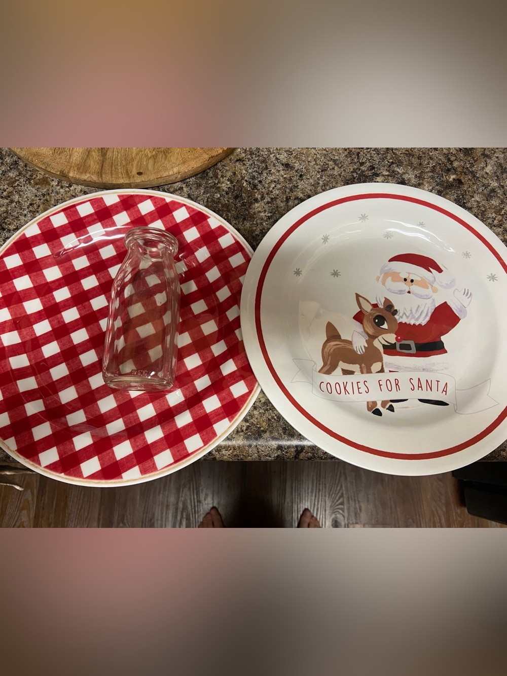 Pottery Barn Kids Christmas Cookie Plate Set - Red & White